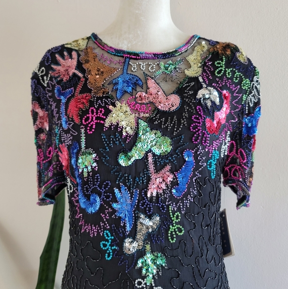VTG 80s Swee Lo Sequin Dress - Picture 2 of 10